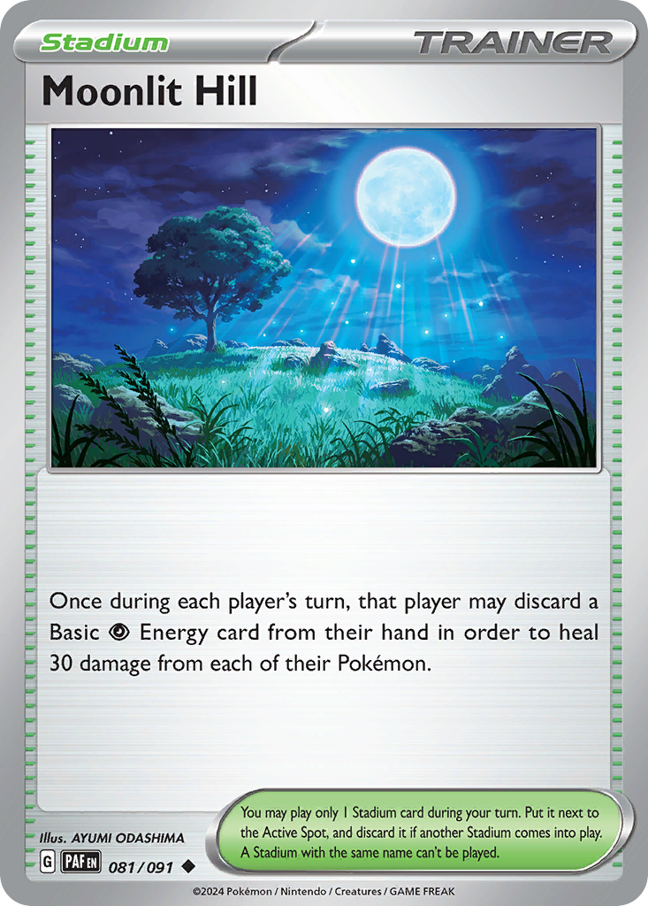 Moonlit Hill card